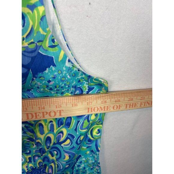 Lilly Pulitzer Sleeveless Tropical Print Dress With Front Zipper Detail -Size 10 - Picture 2 of 10
